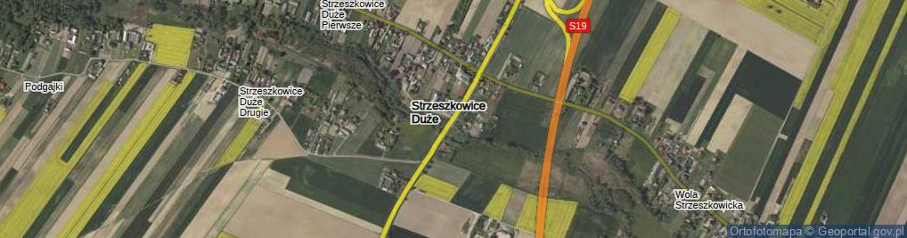 Zdjęcie satelitarne Strzeszkowice Duże ul.